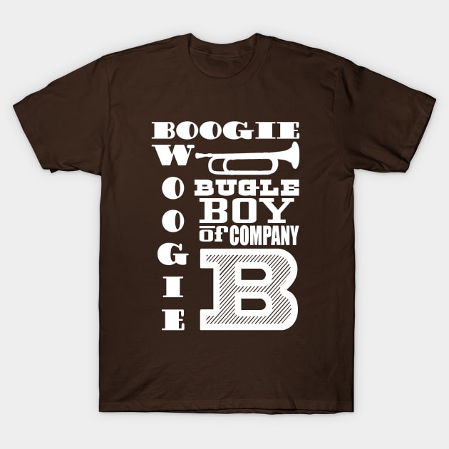 Boogie Woogie (white) T-Shirt by SquareDog